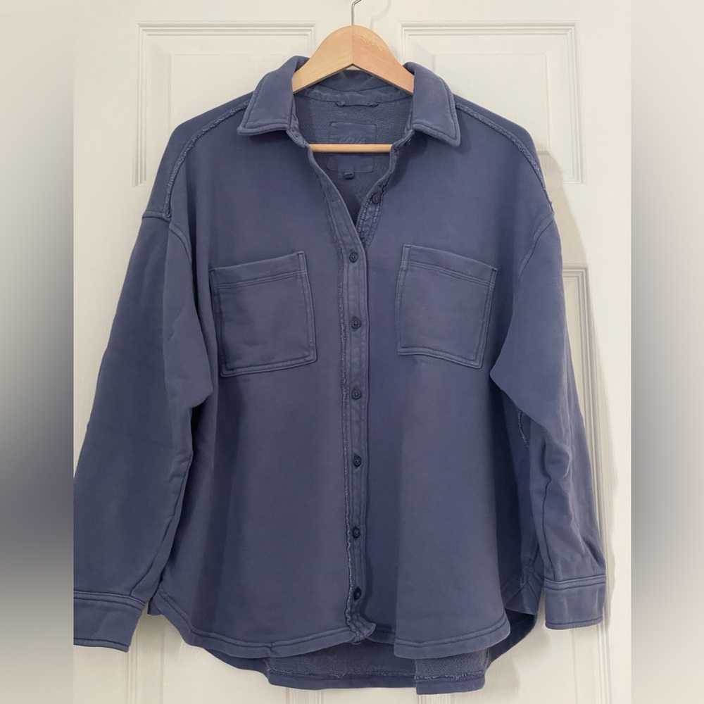 Aerie oversized knit button down